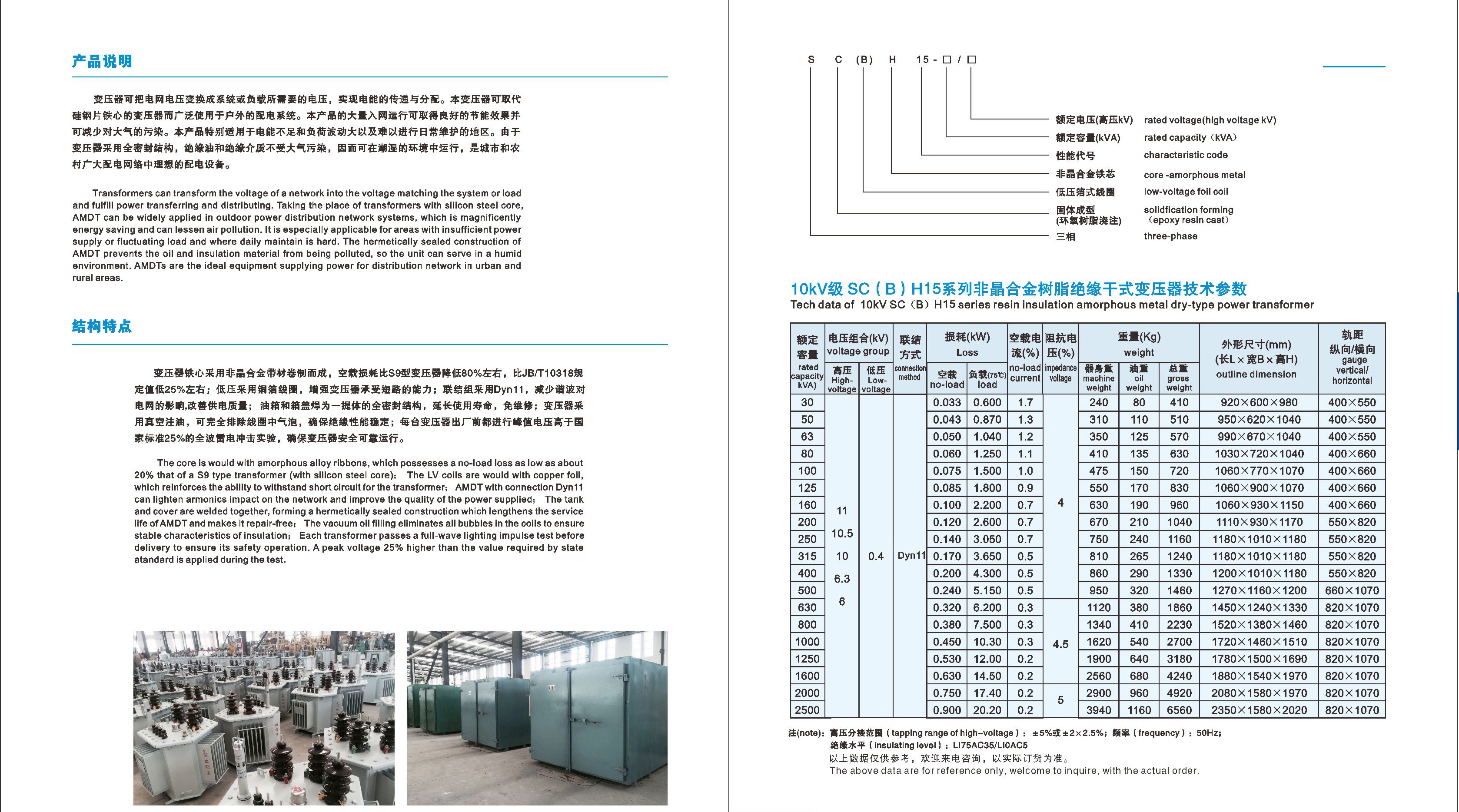 10KV SCBH15 Resin insulation amorphous metal dry type alloy power transformer1.jpg